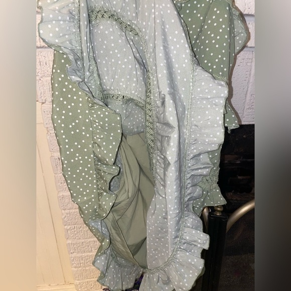 5/$25 Green southern Simplee Polka Dot Dress - Picture 4 of 6